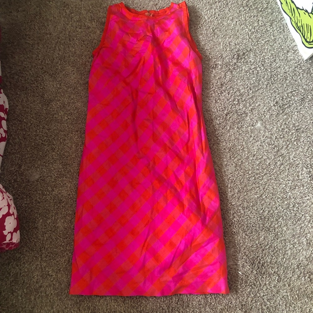 Vintage high neck sleeveless mini dress, gorgeous silky fabric, size small.